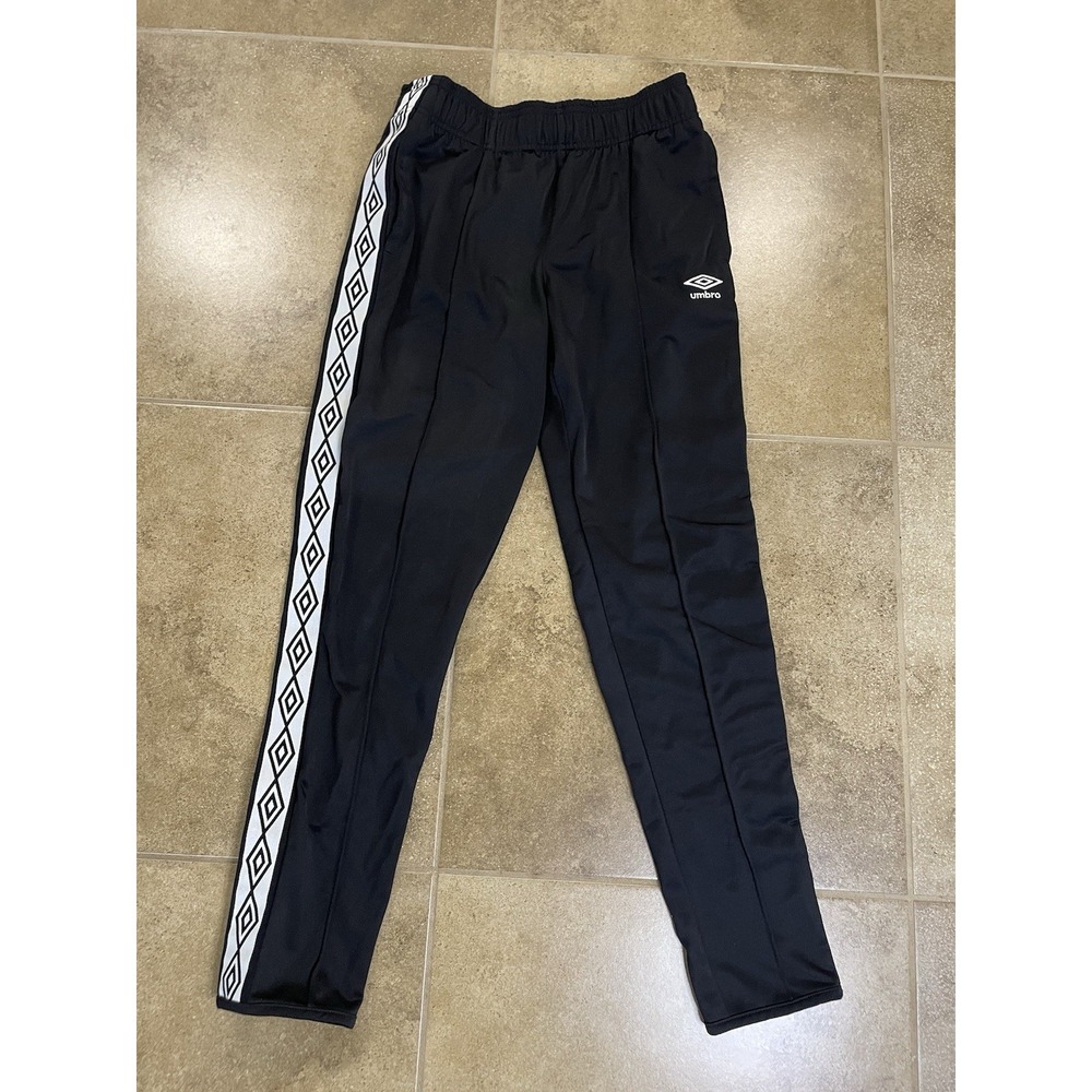 Umbro Pants Women's Size Sz S Sweatpant Black Athletic Track Pants Sidetape